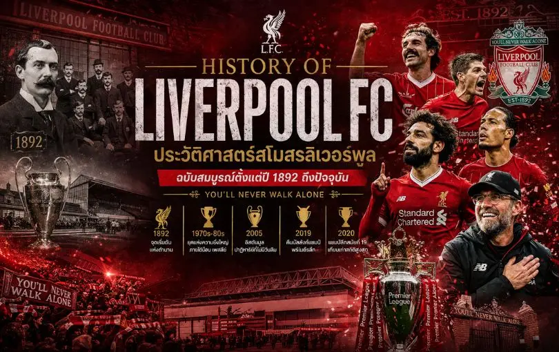 History of Liverpool FC_ ประวัติศาสตร์สโมสรลิเวอร์พูลฉบับสมบูรณ์ตั้งแต่ปี 1892 ถึงปัจจุบัน
